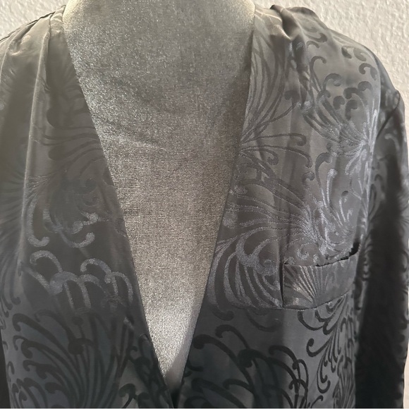 Silk Studio 100% Silk Black Patterned Jacket – Size 10 - Picture 2 of 7